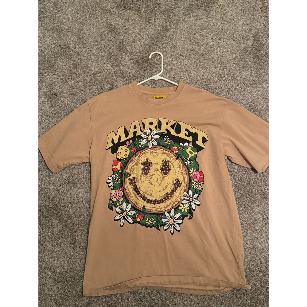 MARKET x Smiley Decomposition T-Shirt Men’s Large Tan Graphic Streetwear